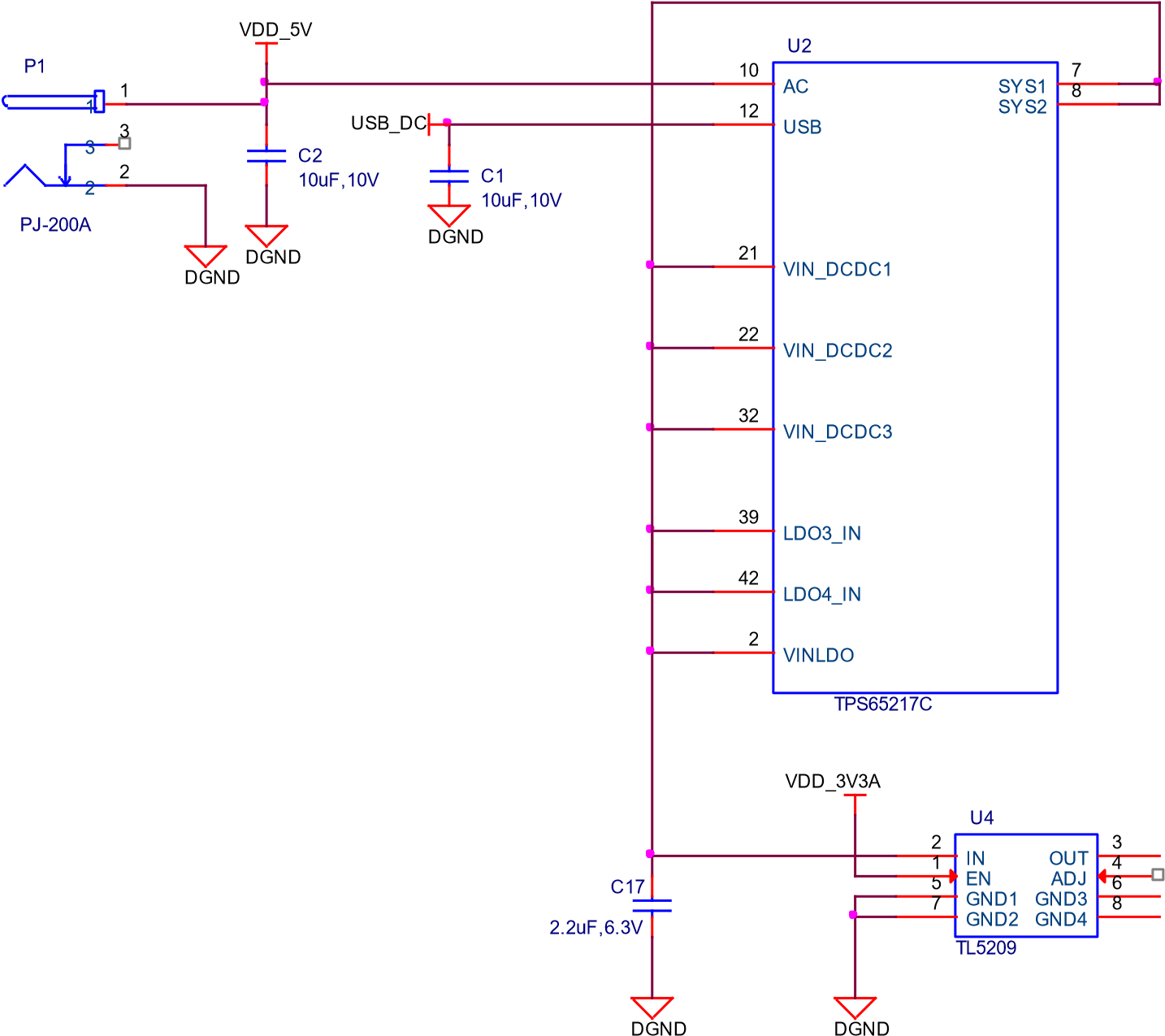 TPS65217 DC Connection